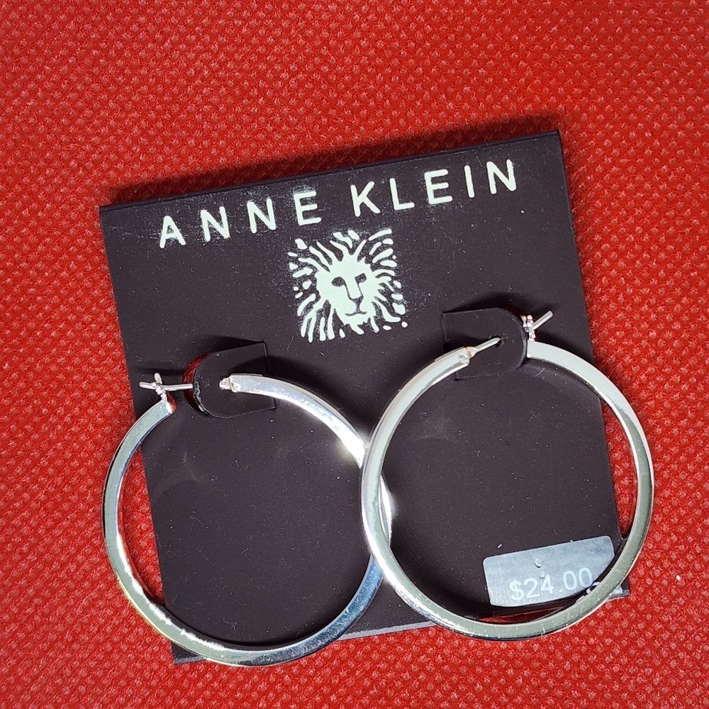 Anne Klein Silver Hoop Earrings